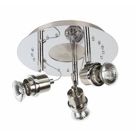Bang 3 Plate Halogen Spotlight With LEDs Chrome