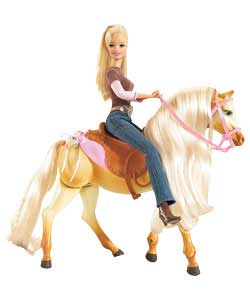 Tawny; is just like a real horse. She makes a clip-clop sound when she walks and a neighing sound,