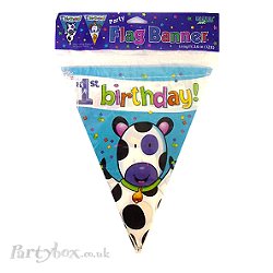 Barnyard 1st birthday - flag banner