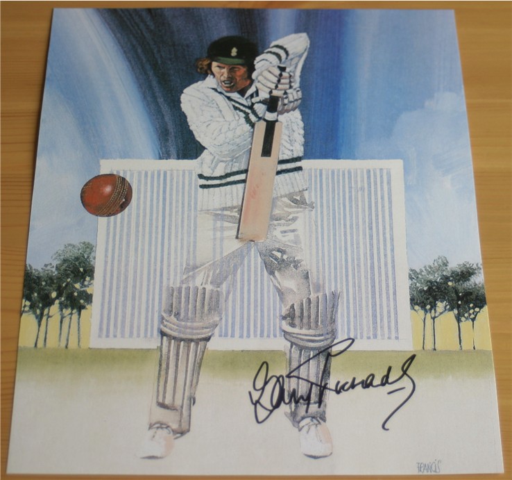 BARRY RICHARDS SIGNED 11 x 8 INCH COLOUR PRINT