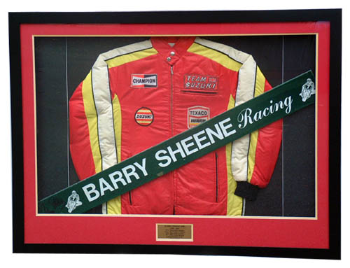 Unbranded Barry Sheene and#8211; Framed race used Suzuki Jacket