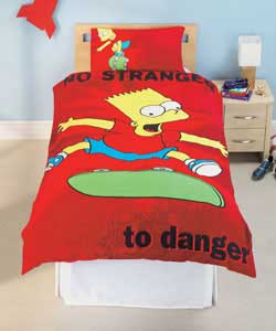 Bart Danger Single Duvet Cover Set