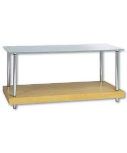 Barton Beech/Glass Small Coffee Table