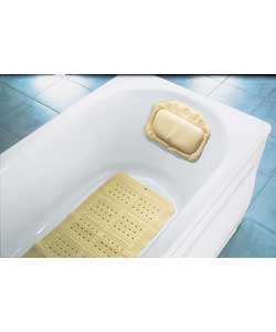Bathers Pavilion Luxury Bath Mat and Bath Pillow Set - Ivory