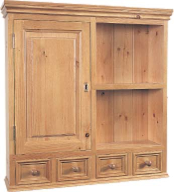 This beautiful pine bathroom cabinet has plenty of storage space for those various remedies and