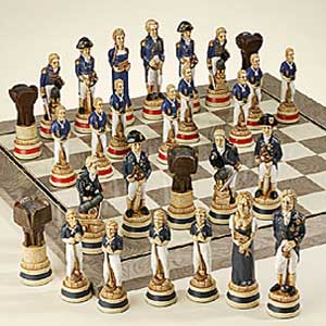 This beautifully hand painted Battle of Trafalgar Chess Set is a site to behold. Trafalgar was one