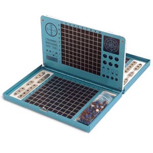 The Battleships Travel Game is popular with all ages. Durable and slimly packed in a pleasing aqua