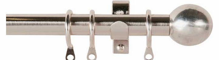 Unbranded Bay Window Curtain Pole Set - Stainless Steel