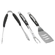 Unbranded BBQ Soft Grip S/Steel 3pk Tools
