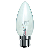 Unbranded BE00020 - 25 Watt Clear BC Candle Bulb