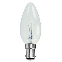 Unbranded BE00070 - 60 Watt Clear SBC Candle Bulb