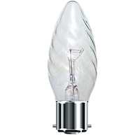 Unbranded BE00470 - 25 Watt Clear Twisted BC Candle Bulb