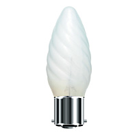 Unbranded BE00530 - 40 Watt Frosted Twisted BC Candle Bulb