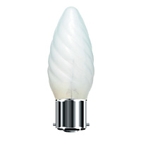Unbranded BE00580 - 60 Watt Frosted Twisted BC Candle Bulb