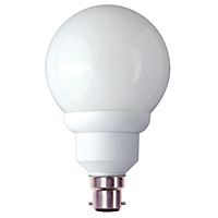 Unbranded BE00740 - 15 Watt Warm White CFL Globe BC Bulb