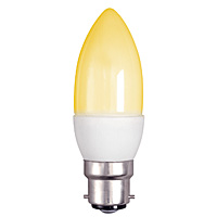 Unbranded BE00757 - 7 Watt Amber BC Candle Bulb