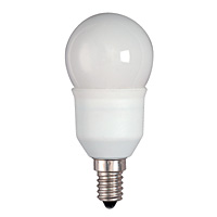 Unbranded BE00766 - 7 Watt Warm White CFL Golf Ball SES Bulb