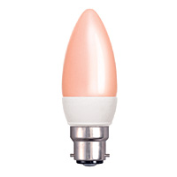 Unbranded BE00768 - 7 Watt Pink BC Candle Bulb