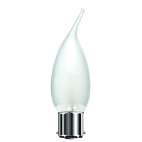 Unbranded BE00810 - 40 Watt Satin Bent Tip BC Candle Bulb