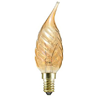 Unbranded BE00895 - 40 Watt Gold Bent Tip Twisted SES Candle Bulb