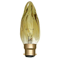 Unbranded BE01460 - 55 Watt Gold Lantern BC Candle Bulb