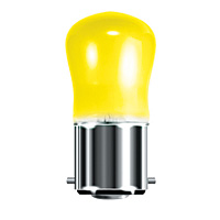 Unbranded BE02600 - 15 Watt Yellow Pygmy BC Bulb