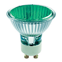Unbranded BE03881 - 50 Watt Green GU10 Halogen Bulb