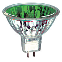 Unbranded BE03996 - 50 Watt Green GX5-3 Halogen Bulb