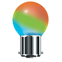 Unbranded BE05079 - 3 Watt Colour Changing BC LED Bulb