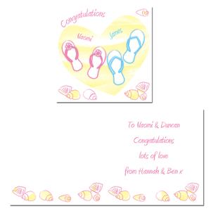 Unbranded Beach Wedding Card