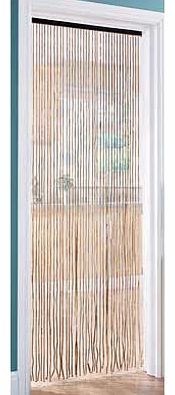 This great-value 3ft door curtain features wooden bead and bamboo tube design. Made from 20% wood and 75% bamboo. Unlined. Size 91cm (36 inches) wide by 190cm (75 inches) drop. Dust or wipe with a damp cloth only. EAN: 1208894.