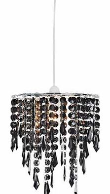This glamorous ceiling light has a stylish chrome finish and features eye-catching black beads. Diameter 25cm. Size H32cm. Suitable for use with low energy bulbs. EAN: 9272066.