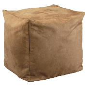 Unbranded Bean Cube Faux Suede, Caramel 45x45