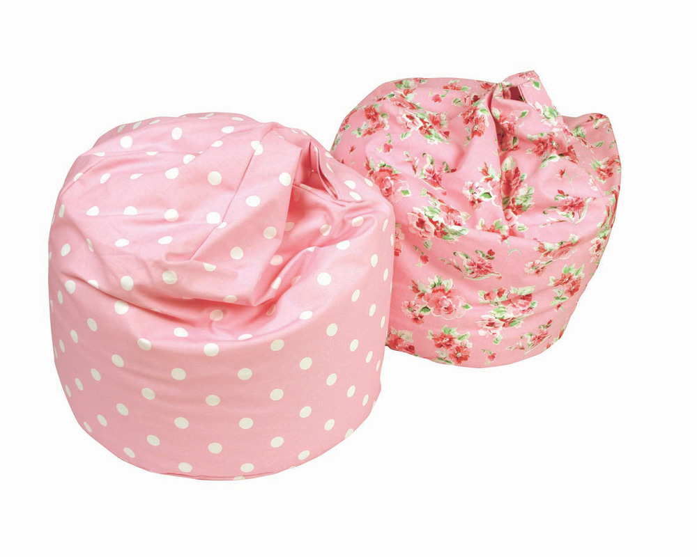 Super squishy with vintage-style feminine prints or bold boyish colours, these gorgeous beanbags hav