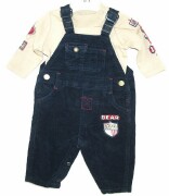 Navy cord dungarees with adjustable shoulder straps