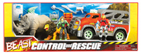 Beast control and rescue the ultimate animal playset complete with large figures, a rescue truck