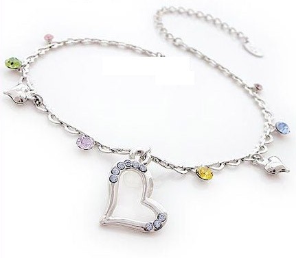 Unbranded Beautiful ankle bracelet with a heart