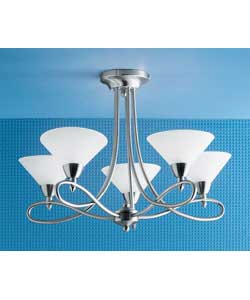 Unbranded Beckett Silver 5 Light Ceiling Fitting