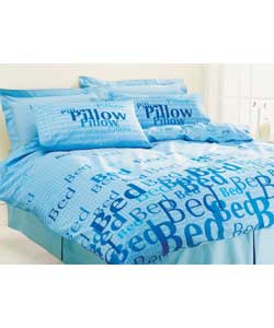 Bed- Bed- Bed King Size Duvet Cover Set - Blue