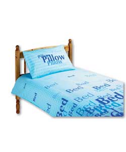 Bed- Bed- Bed Single Duvet Cover Set - Blue