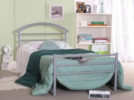 Bedford Silver Metal 3ft Single Bedstead