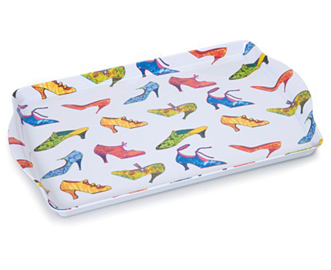 Unbranded Bedside Tray Decorated with Ladies Shoes