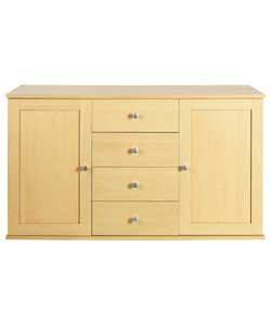 Beech 4 Drawer Sideboard