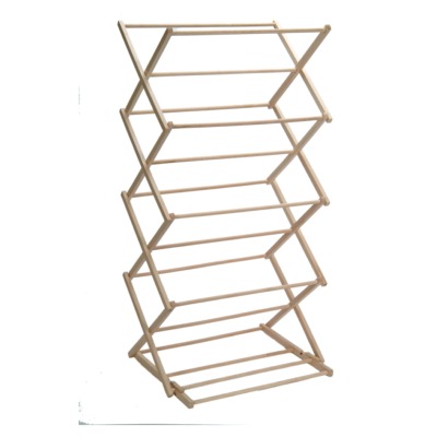 Beech Folding Clothes Horse   150 cm high x 50 x 65cm, folds to 15 x 50 x 65cm for storage