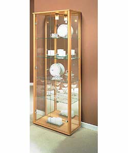 Beech Glass Display Cabinet