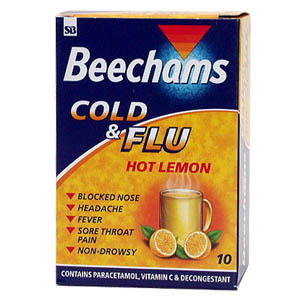 Unbranded Beechams Cold   Flu Lemon