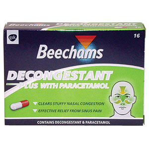 Unbranded Beechams Decongestant Plus With Paracetamol
