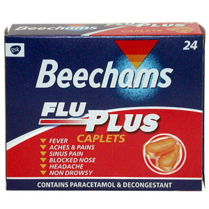 Beechams Flu-Plus Caplets - Size: 24