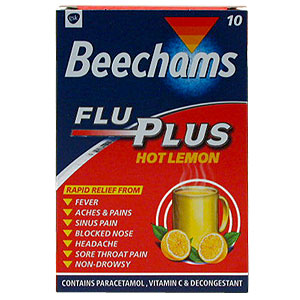 Beechams Flu Plus Hot Lemon - Size: 10