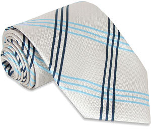 Unbranded Beige Blue Weave Tie
